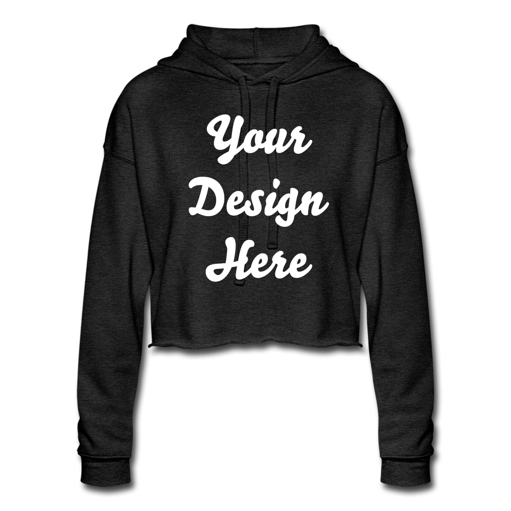 Women's Cropped Hoodie - deep heather