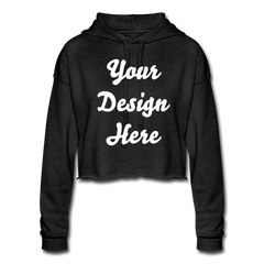 Women's Cropped Hoodie - deep heather