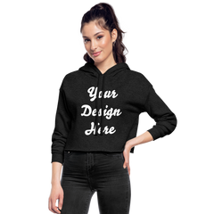 Women's Cropped Hoodie - deep heather