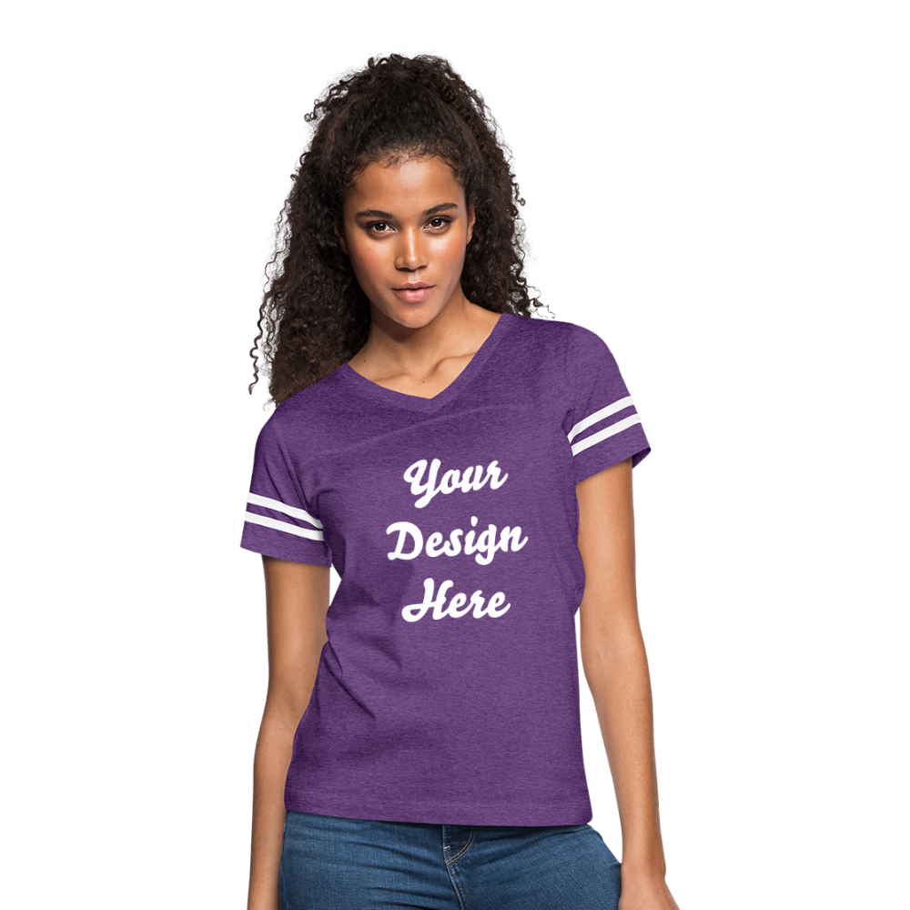 Women’s Vintage Sport T-Shirt - vintage purple/white