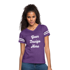 Women’s Vintage Sport T-Shirt - vintage purple/white