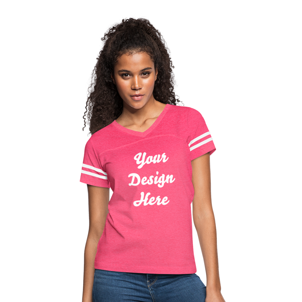 Women’s Vintage Sport T-Shirt - vintage pink/white