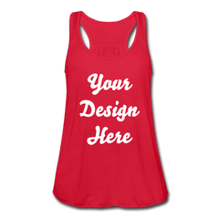 Women's Flowy Tank Top by Bella - red