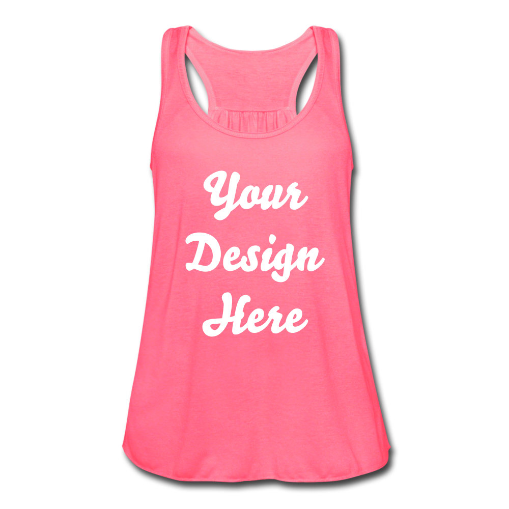 Women's Flowy Tank Top by Bella - neon pink