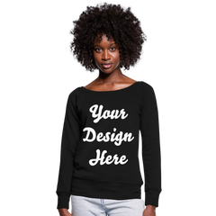 Women's Wideneck Sweatshirt - black