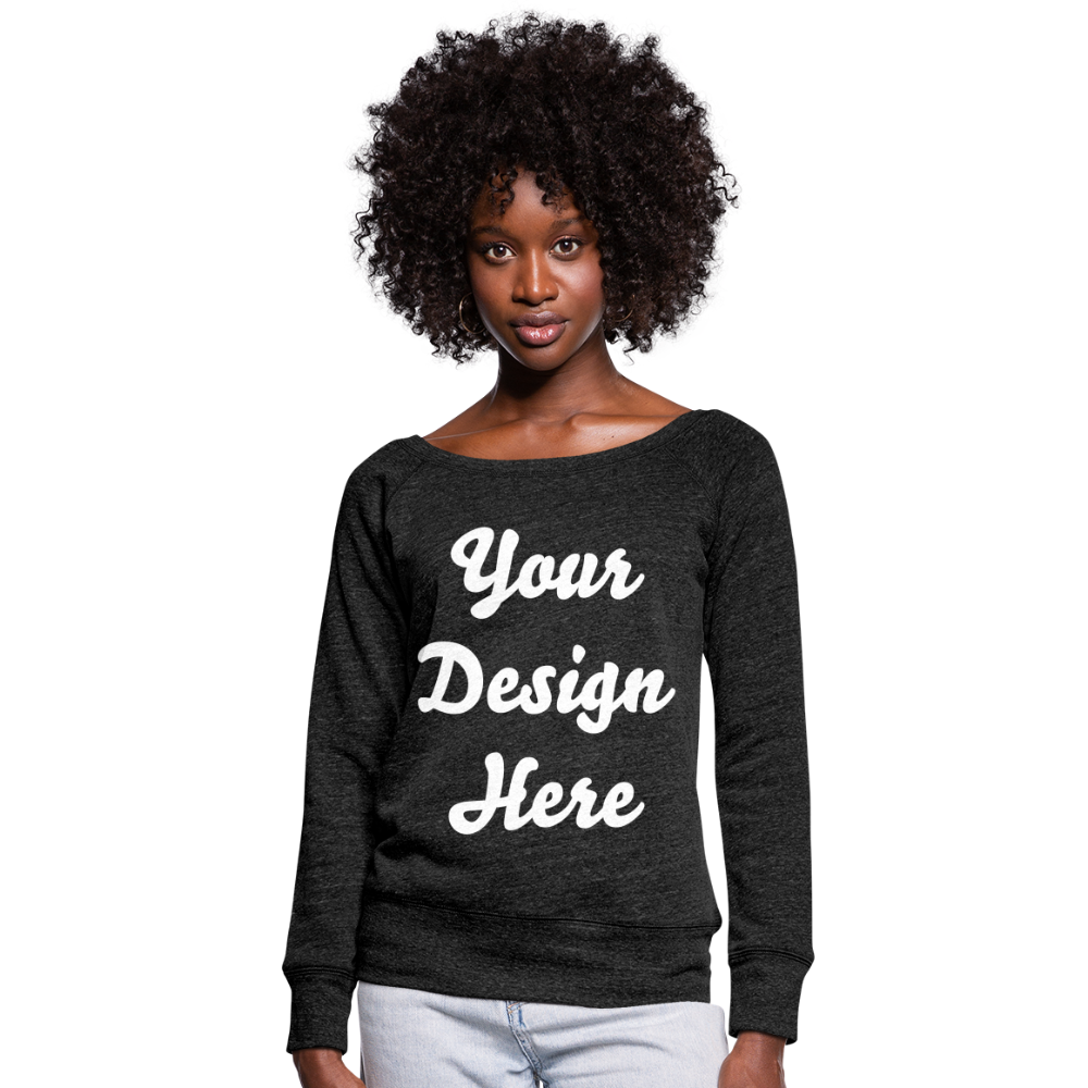 Women's Wideneck Sweatshirt - heather black