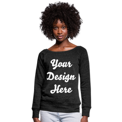 Women's Wideneck Sweatshirt - heather black