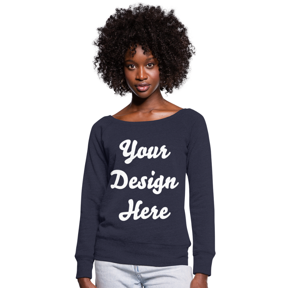 Women's Wideneck Sweatshirt - melange navy