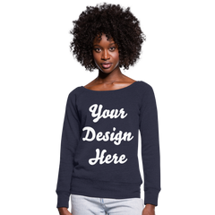 Women's Wideneck Sweatshirt - melange navy