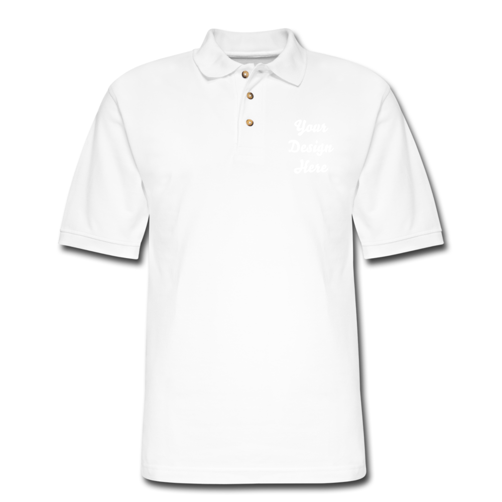 Men's Pique Polo Shirt - white