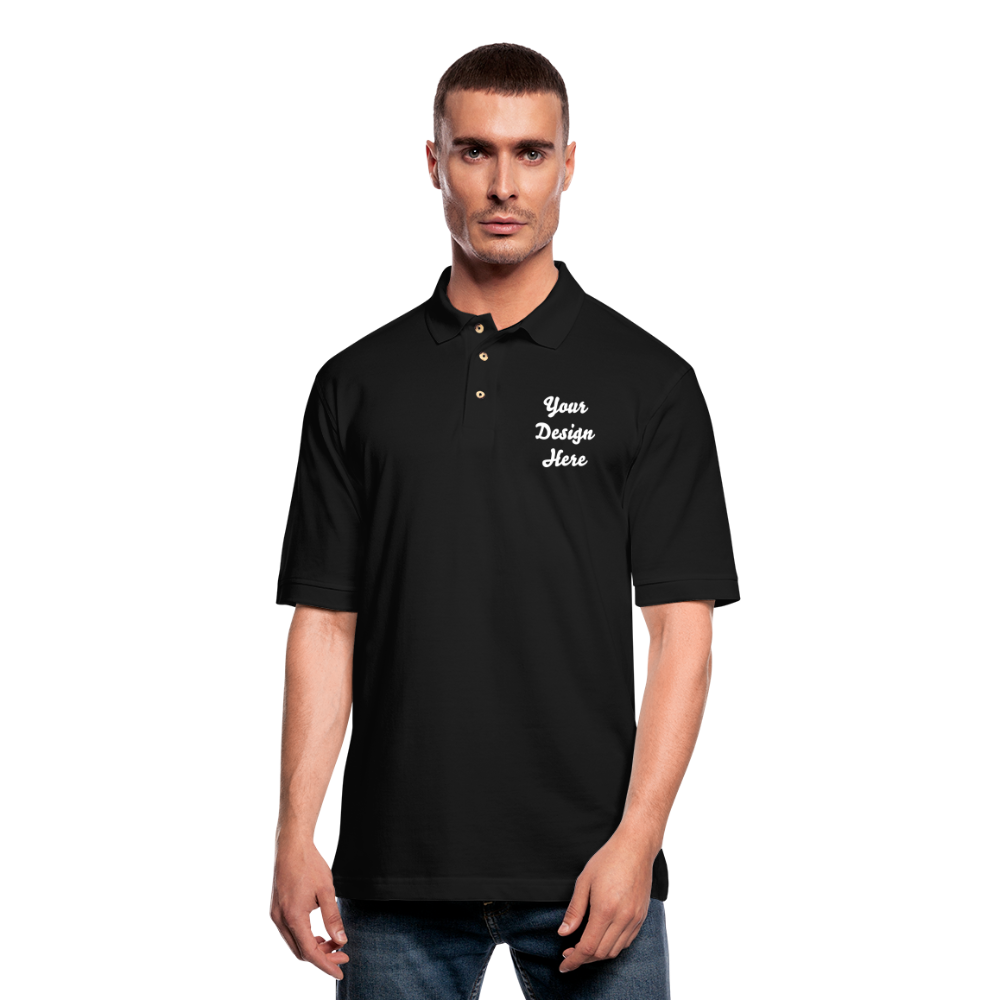 Men's Pique Polo Shirt - black