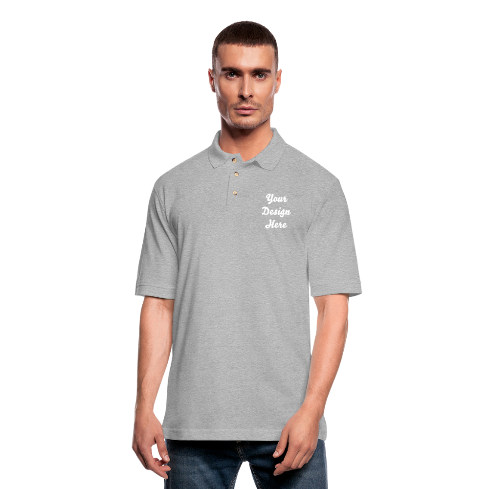 Men's Pique Polo Shirt - heather gray