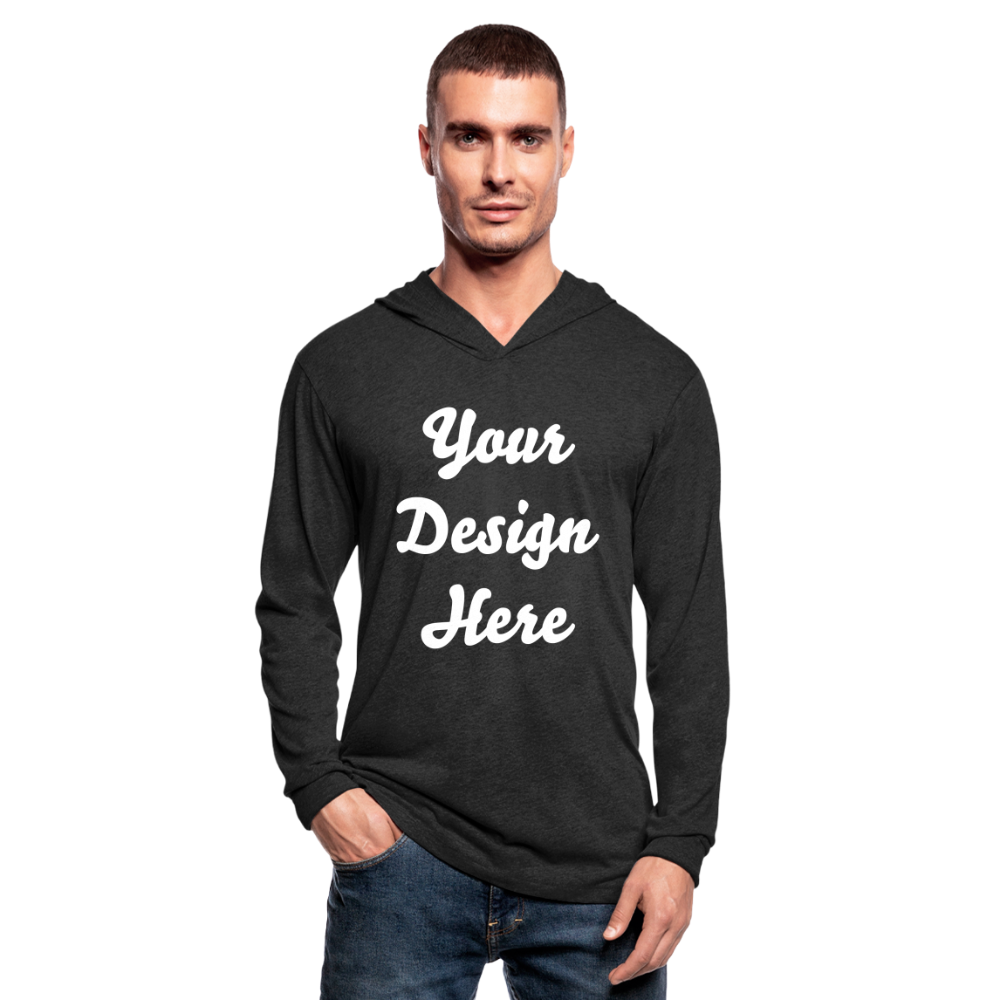 Unisex Tri-Blend Hoodie Shirt - heather black