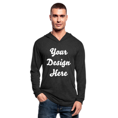 Unisex Tri-Blend Hoodie Shirt - heather black