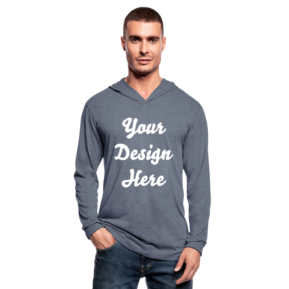 Unisex Tri-Blend Hoodie Shirt - heather blue