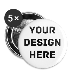 Buttons large 2.2'' (5-pack) - white