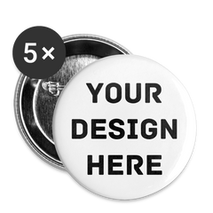 Buttons small 1'' (5-pack) - white