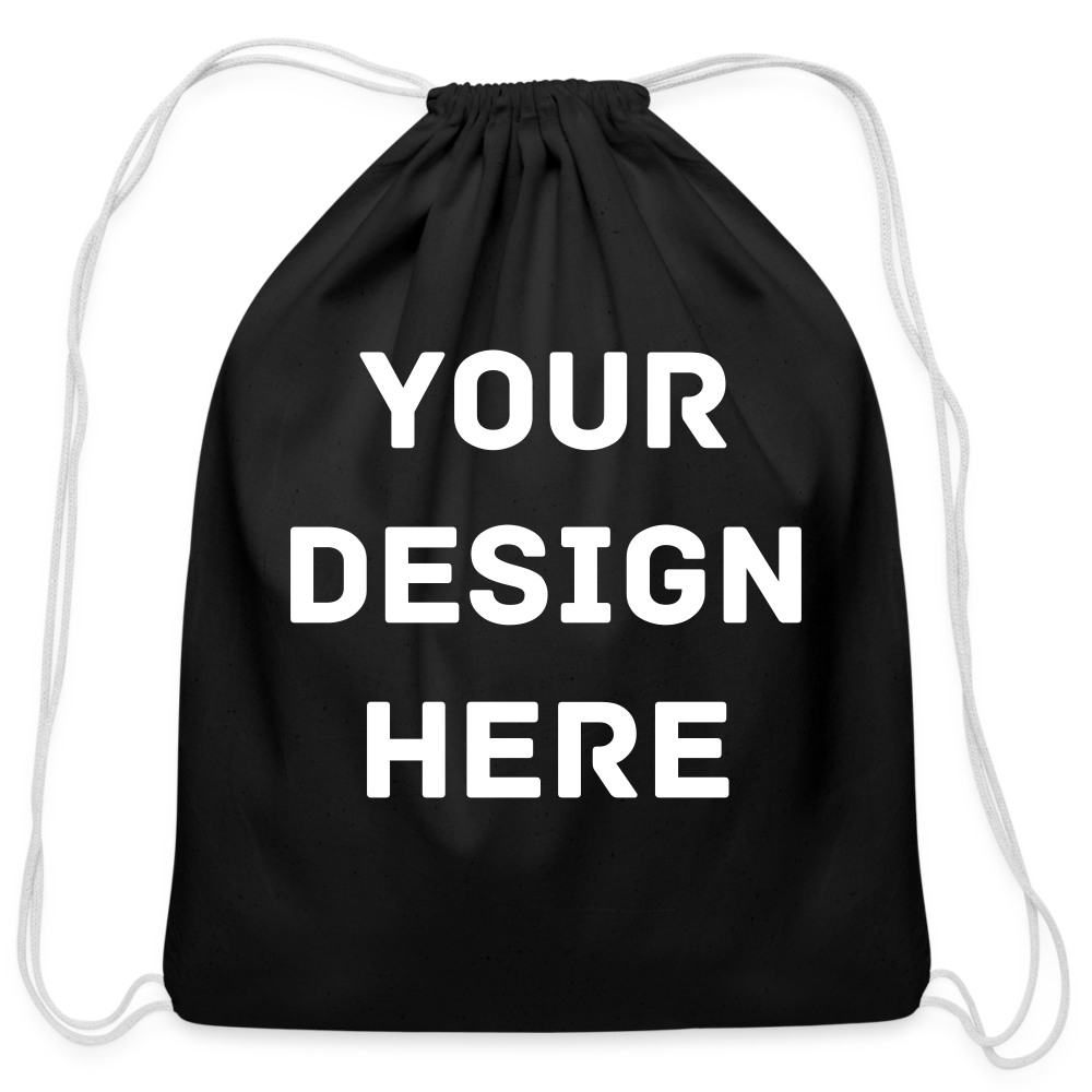 Cotton Drawstring Bag - black