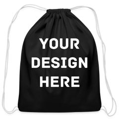 Cotton Drawstring Bag - black