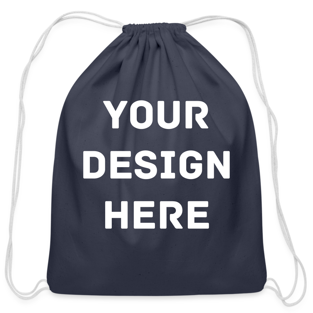 Cotton Drawstring Bag - navy