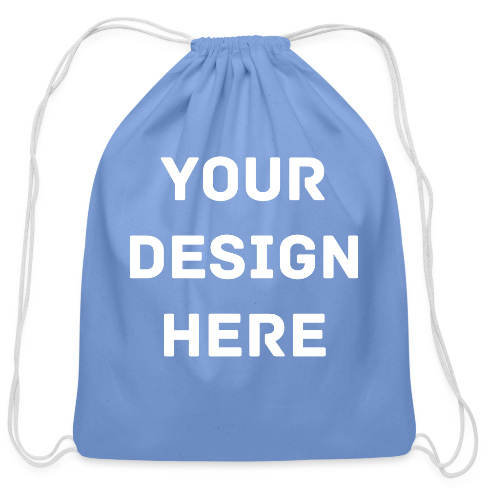 Cotton Drawstring Bag - carolina blue